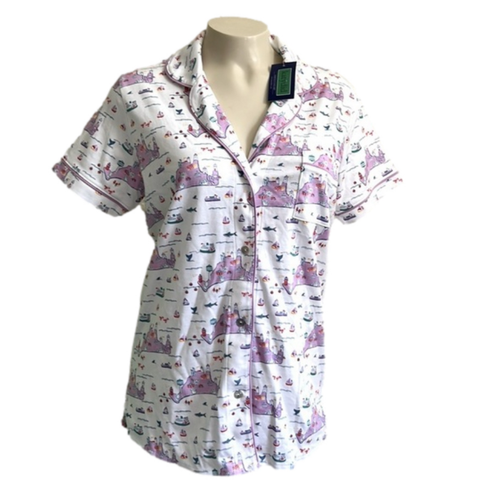 Katydid Martha Vineyard Pj 100% Pima cotton top only SM NWT